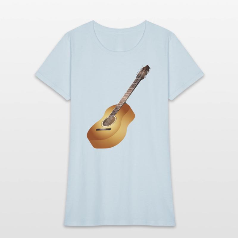 beautiful 3D acoustic guitar in warm tones