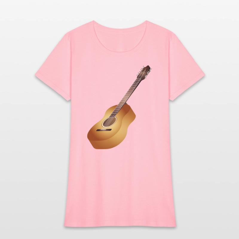 beautiful 3D acoustic guitar in warm tones