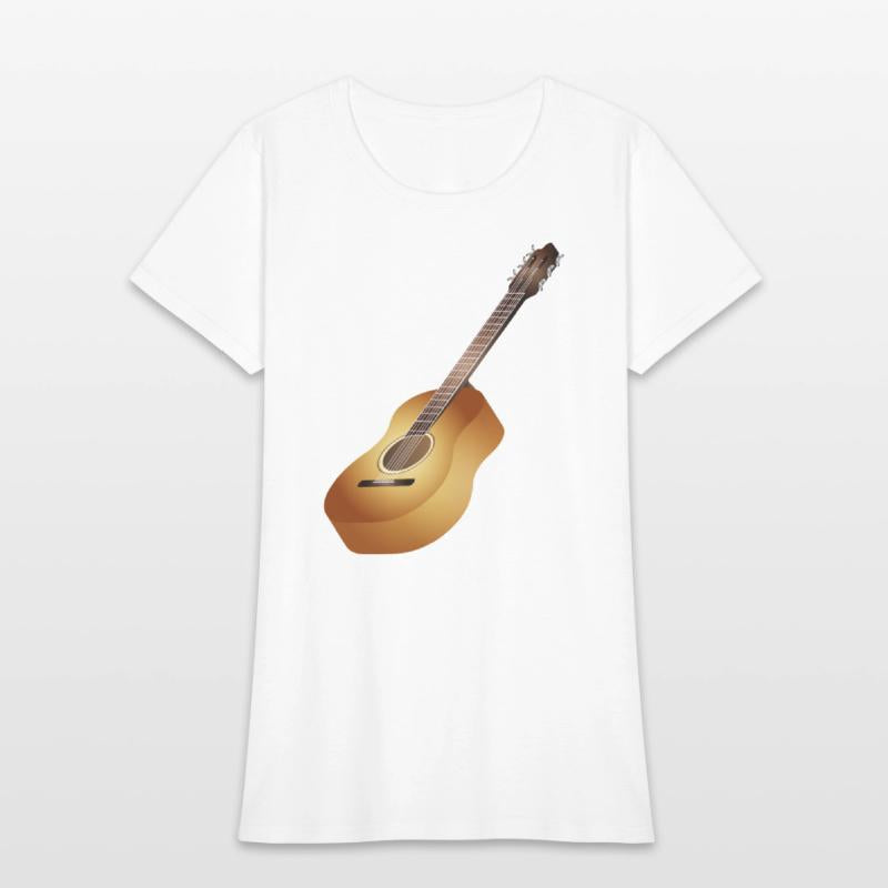 beautiful 3D acoustic guitar in warm tones