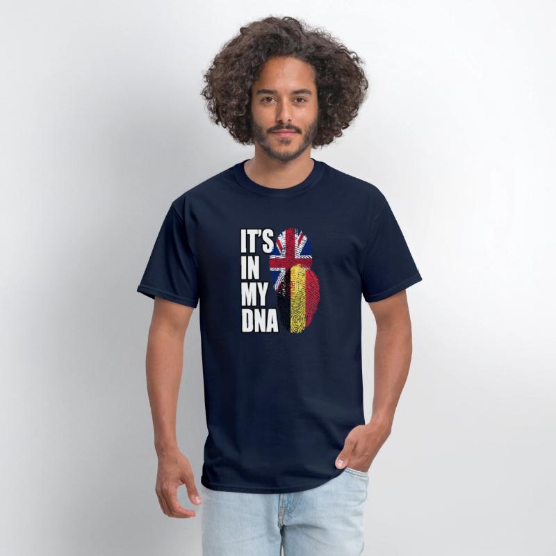 Belgian And British Mix Heritage DNA Flag