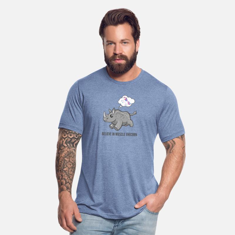 Believe In Muscle Unicorn Funny Rhino Cute Animal