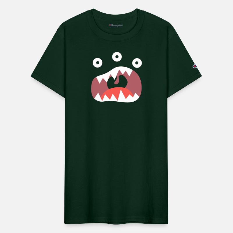 Big Mouth Monster Face with 3 Eyes and Fangs