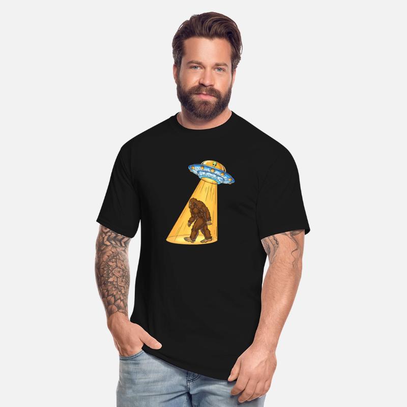 Bigfoot UFO Abduction T shirt Sasquatch Alien