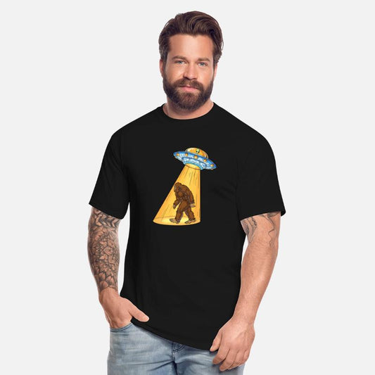 Bigfoot UFO Abduction T shirt Sasquatch Alien