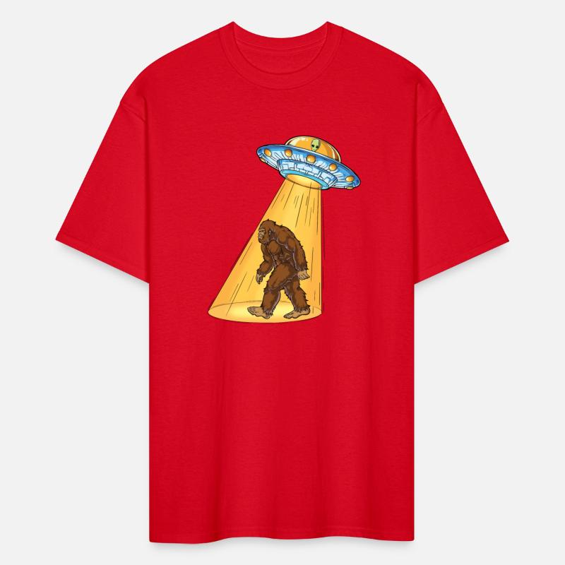 Bigfoot UFO Abduction T shirt Sasquatch Alien