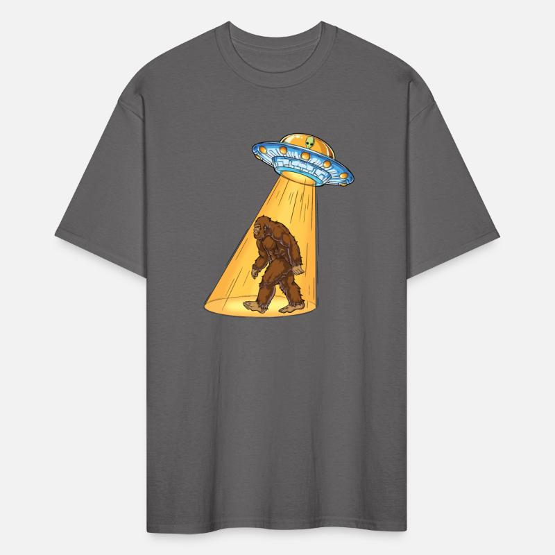 Bigfoot UFO Abduction T shirt Sasquatch Alien