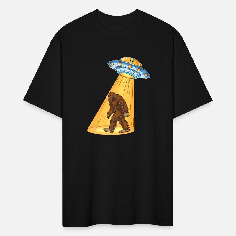 Bigfoot UFO Abduction T shirt Sasquatch Alien