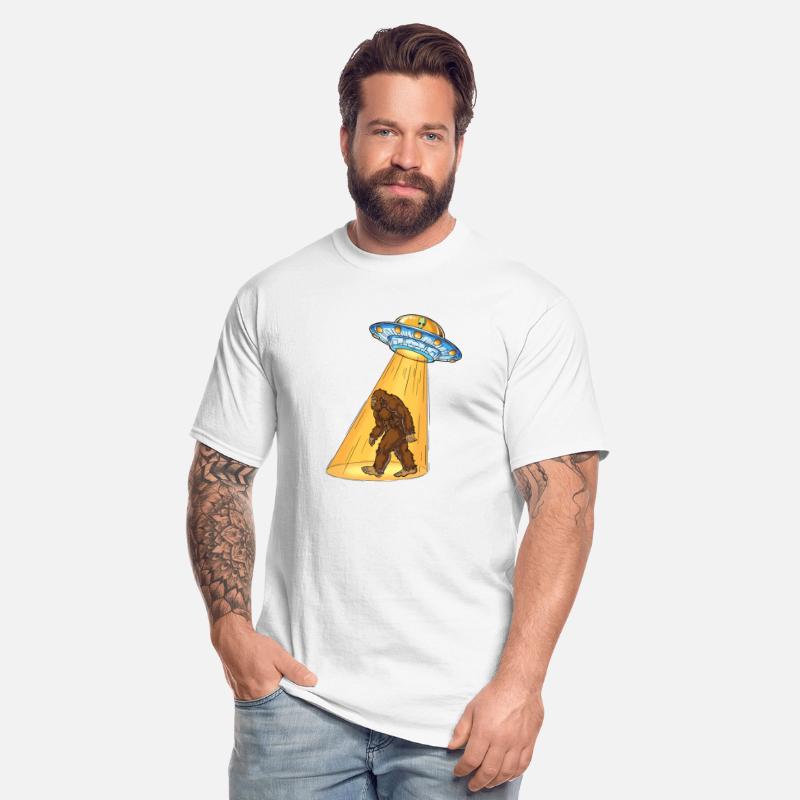 Bigfoot UFO Abduction T shirt Sasquatch Alien