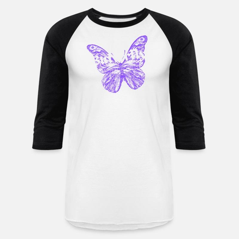 Black Purple White Modern Illustrated Butterfly