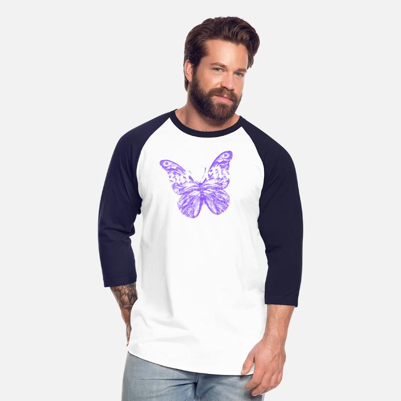 Black Purple White Modern Illustrated Butterfly