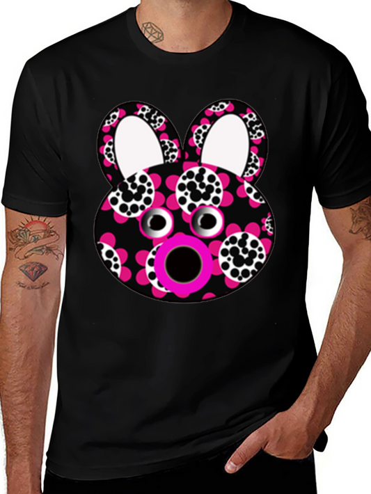 Funky Floral Bunny T-Shirt - Unique Graphic Tee