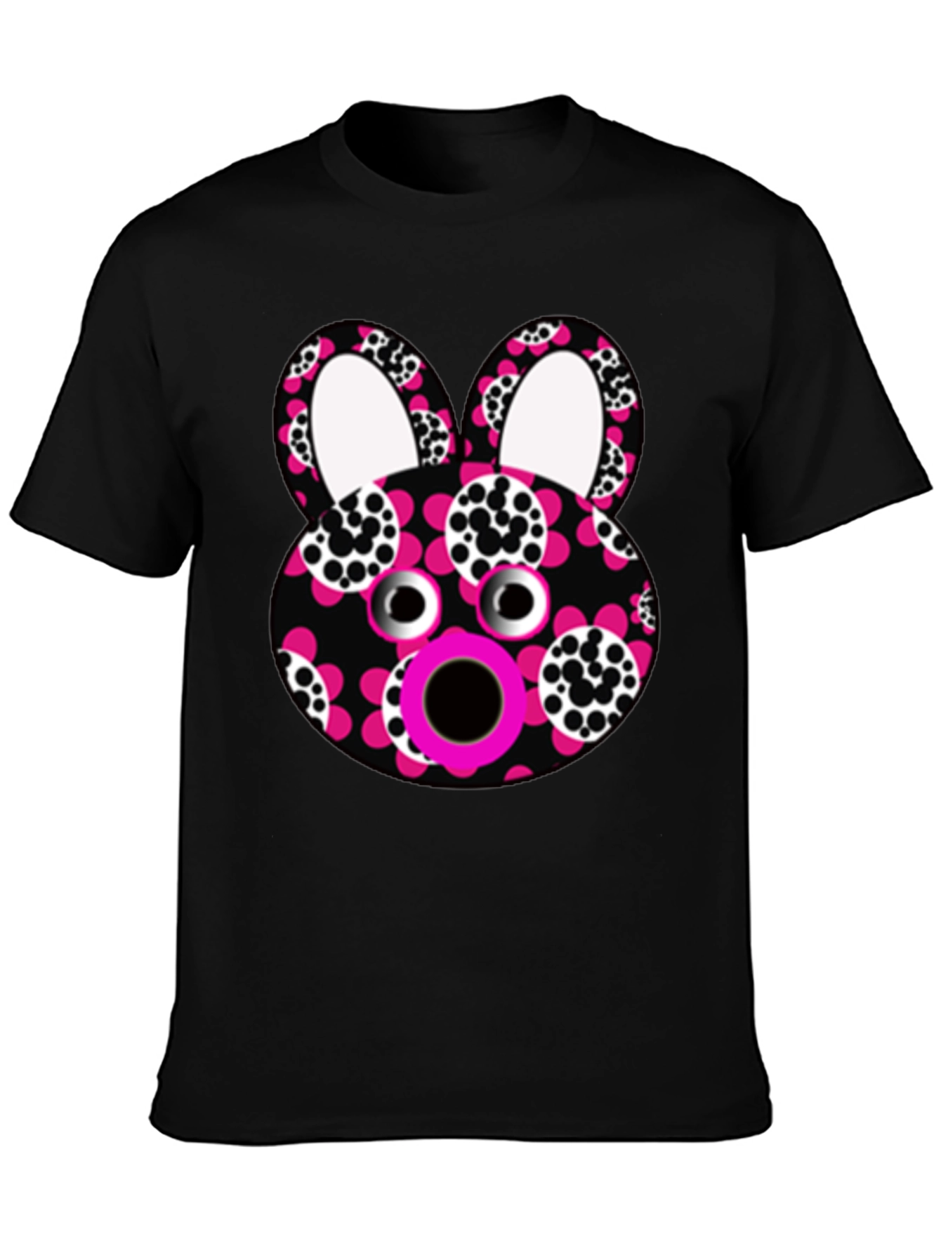 Funky Floral Bunny T-Shirt - Unique Graphic Tee