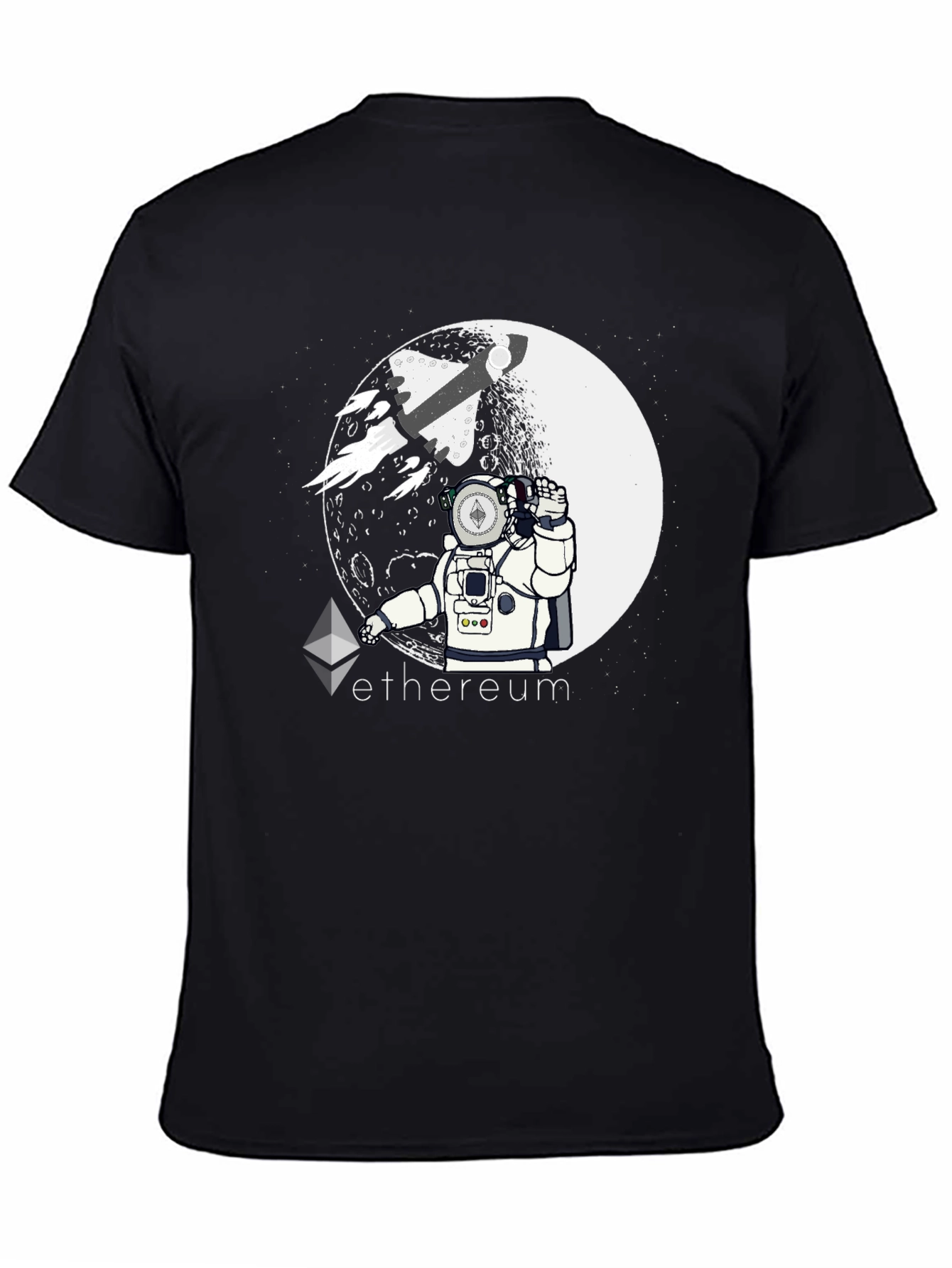 Ethereum Moon Astronaut Graphic T-Shirt