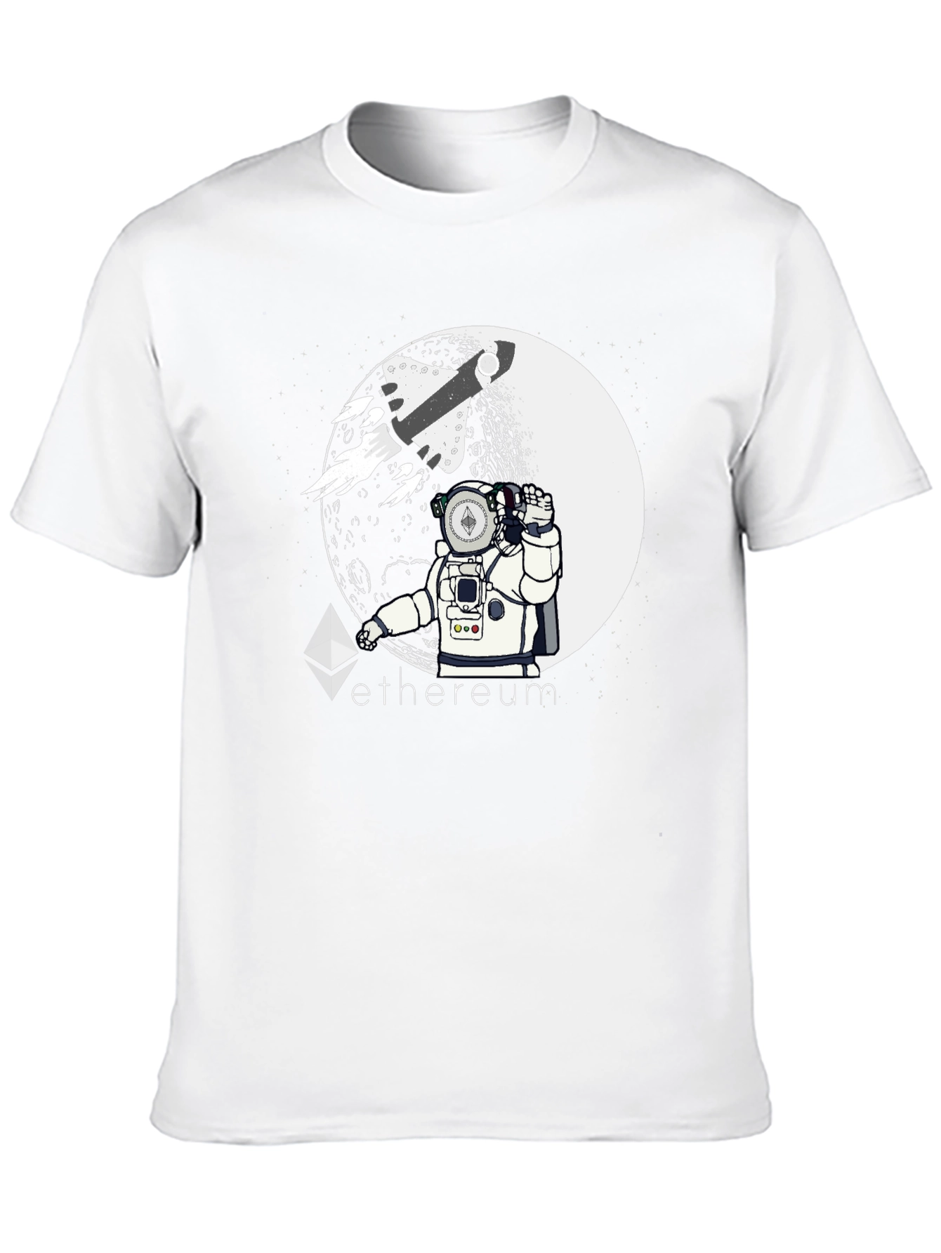 Ethereum Moon Astronaut Graphic T-Shirt