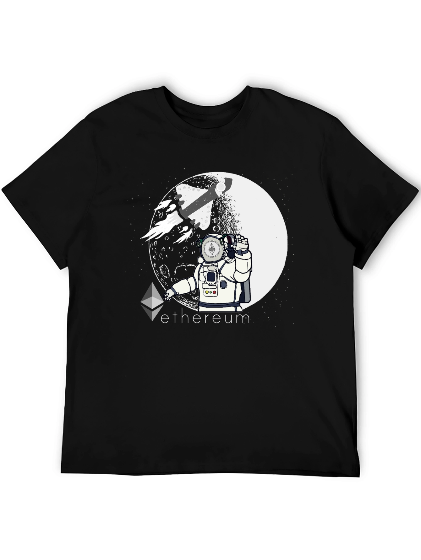 Ethereum Moon Astronaut Graphic T-Shirt