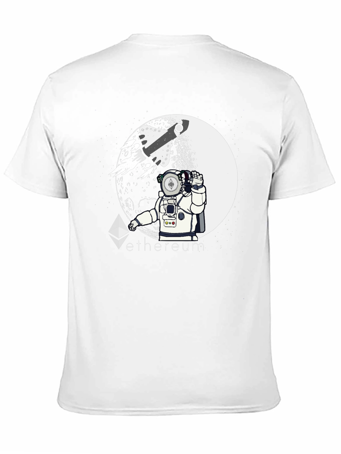 Ethereum Moon Astronaut Graphic T-Shirt