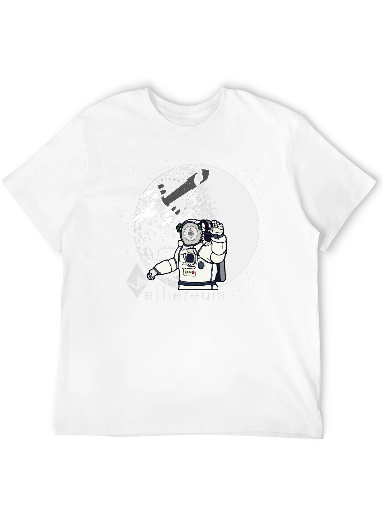 Ethereum Moon Astronaut Graphic T-Shirt
