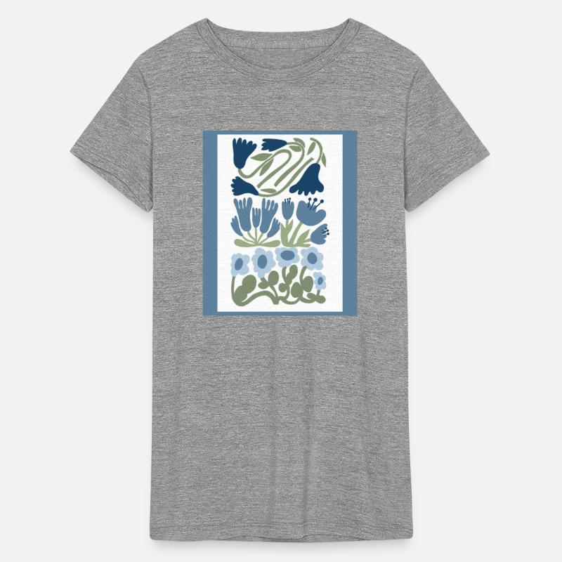 Blue blossoms:A gradient garden of floral elegance