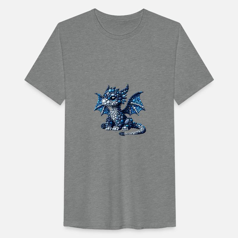 Blue Sapphire Dragon Hatchling Pebble Art