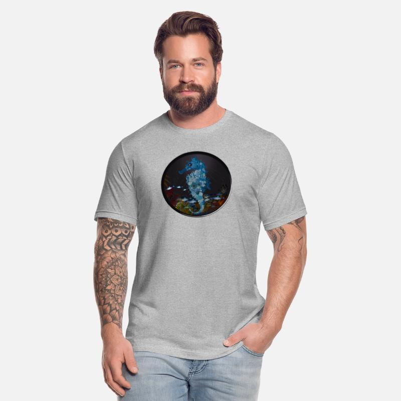 blue seahorse in underwater world