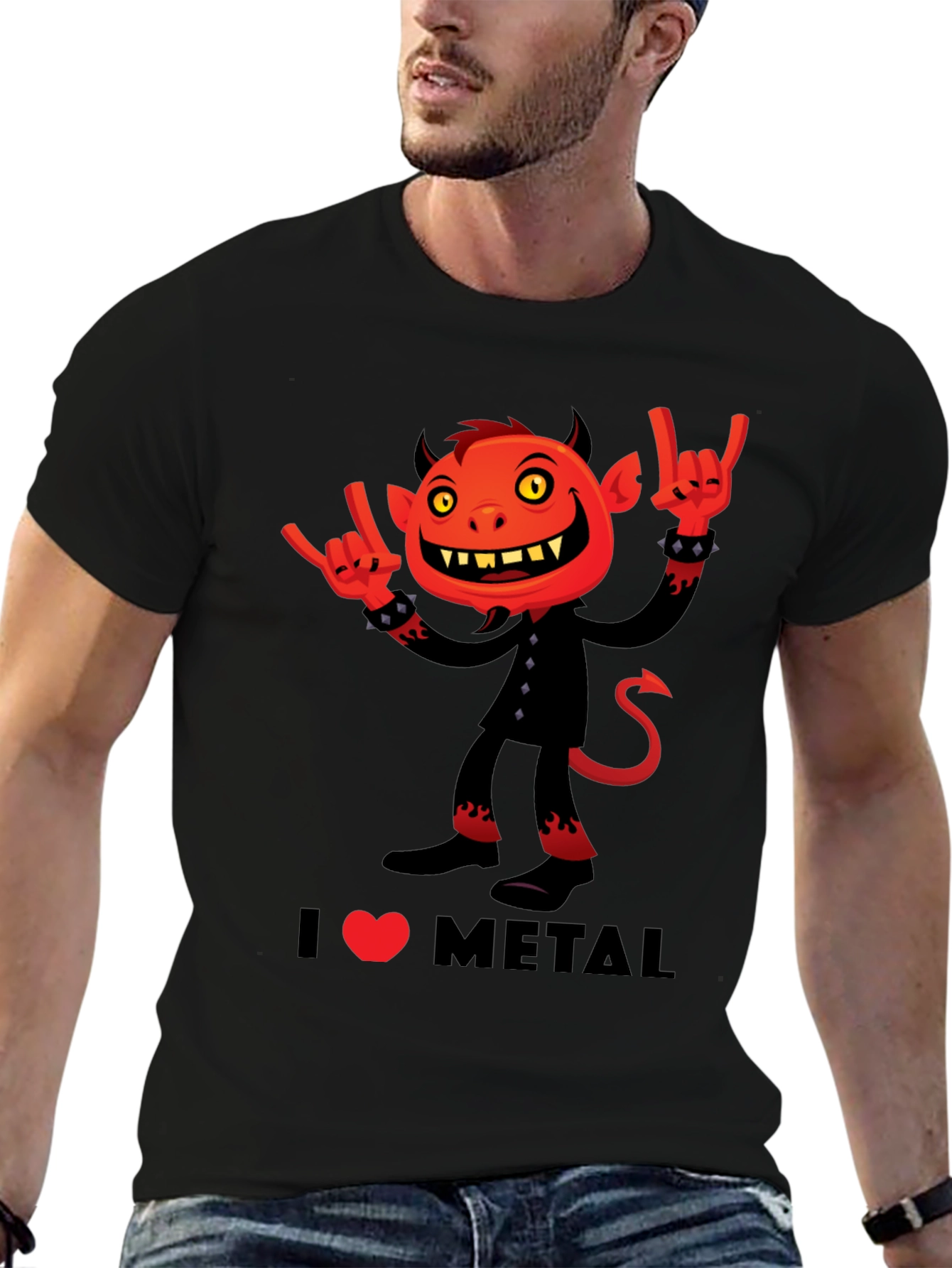 I Heart Metal Devil Graphic Tee