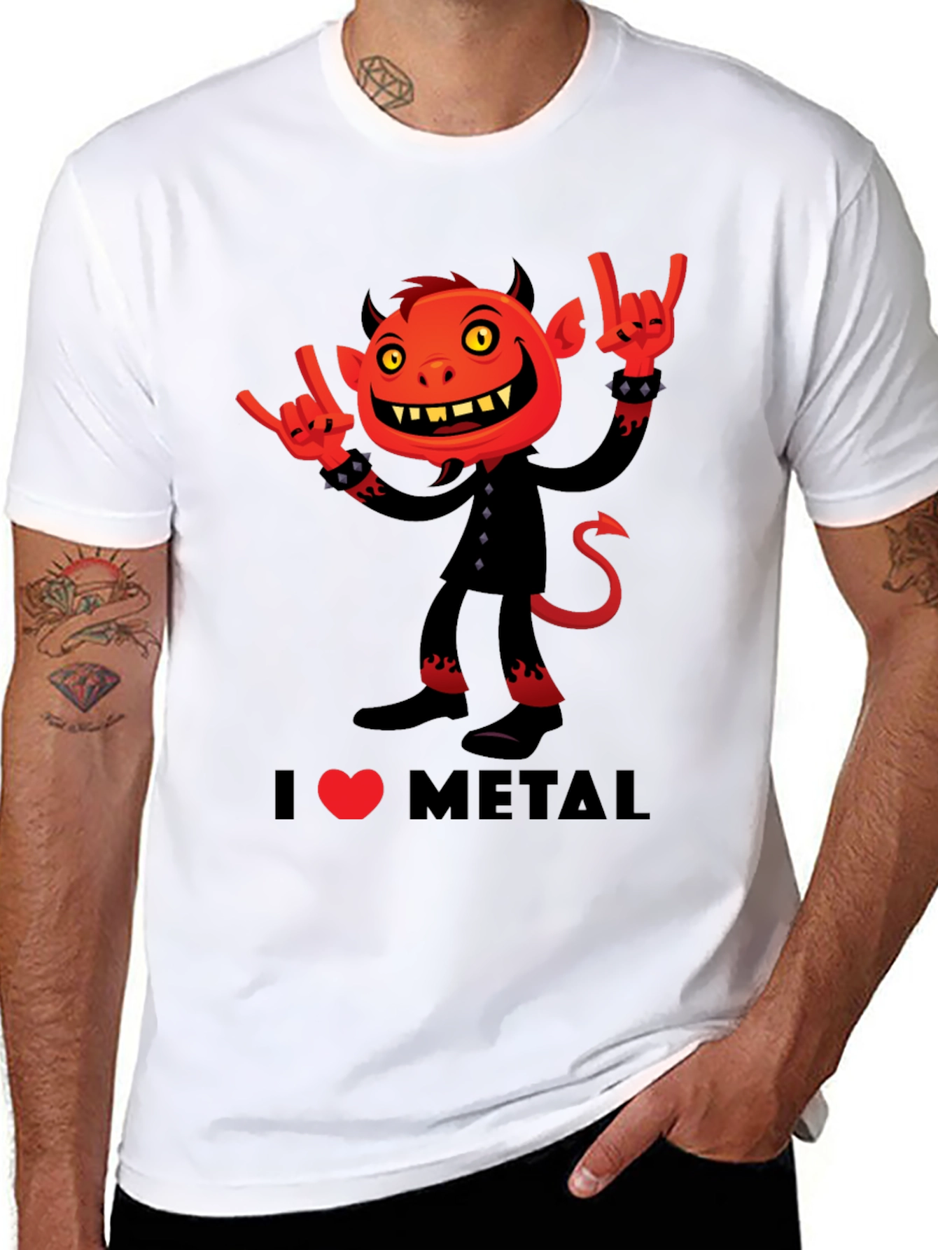 I Heart Metal Devil Graphic Tee