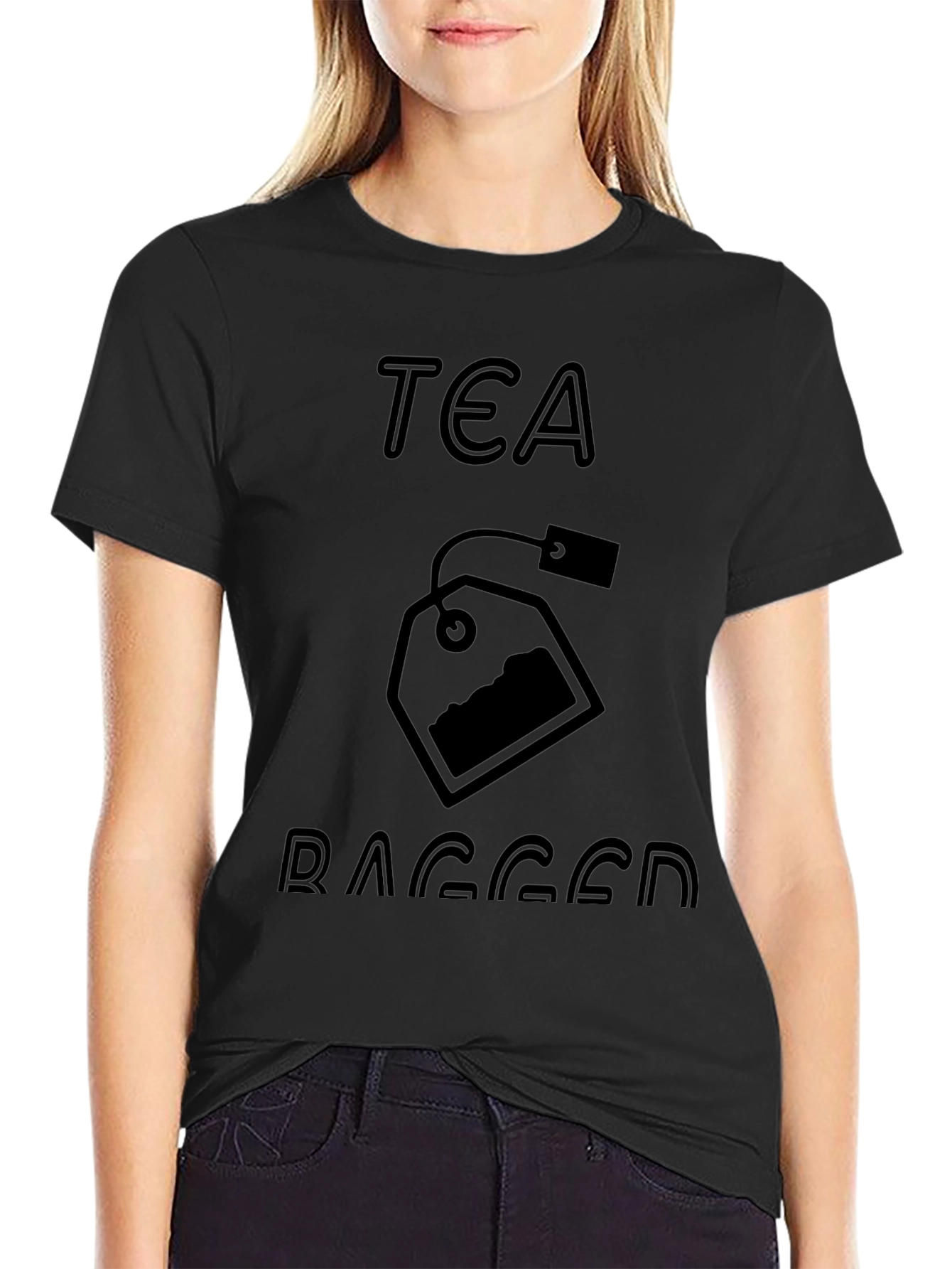 Tea Bagged Graphic T-Shirt - Black