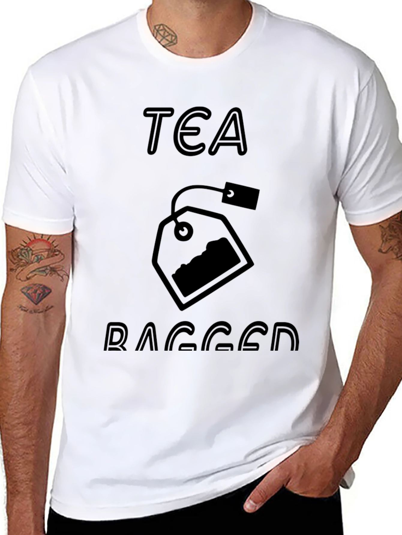 Tea Bagged Graphic T-Shirt - Black