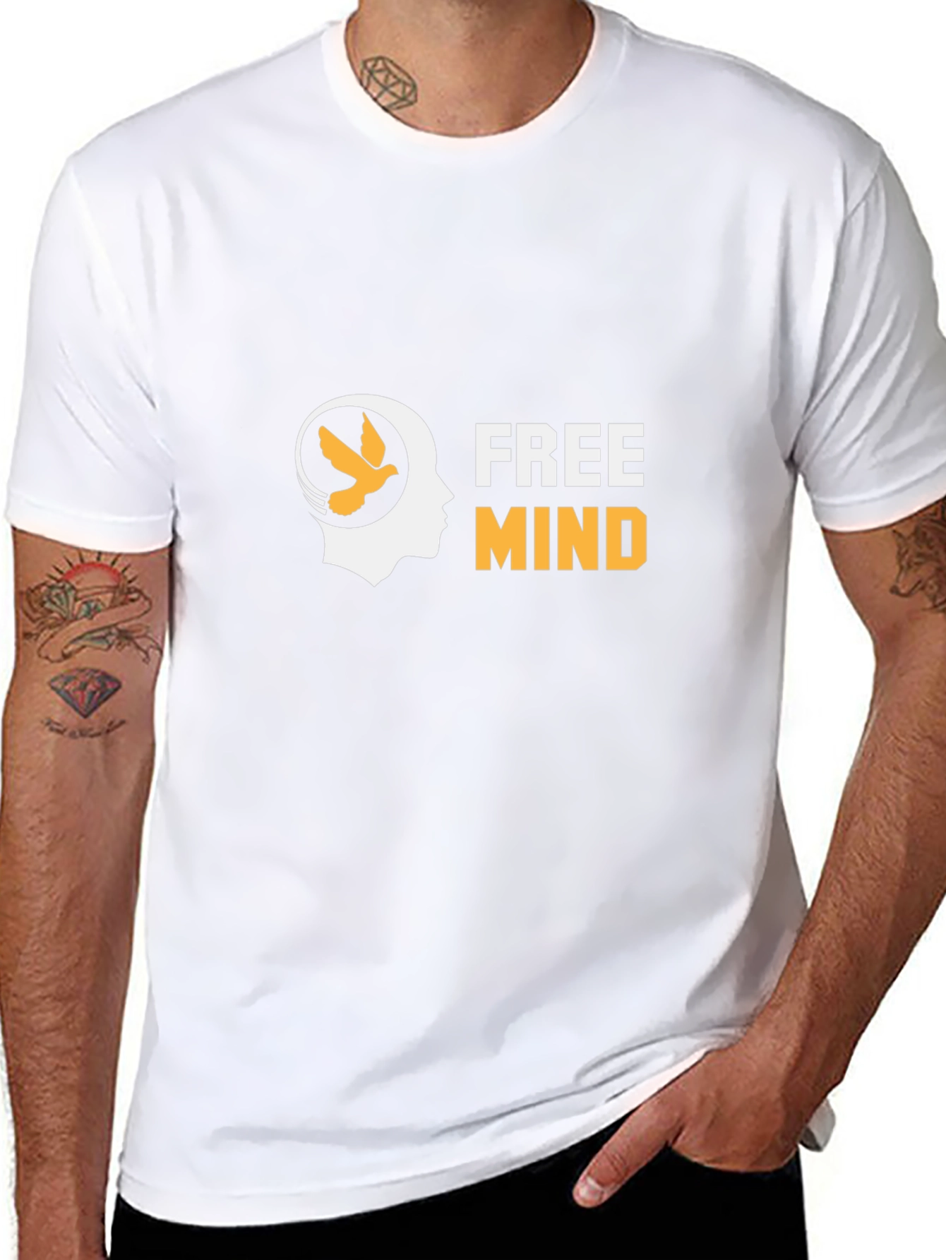 Free Mind Graphic Tee - Stylish Cotton Comfort