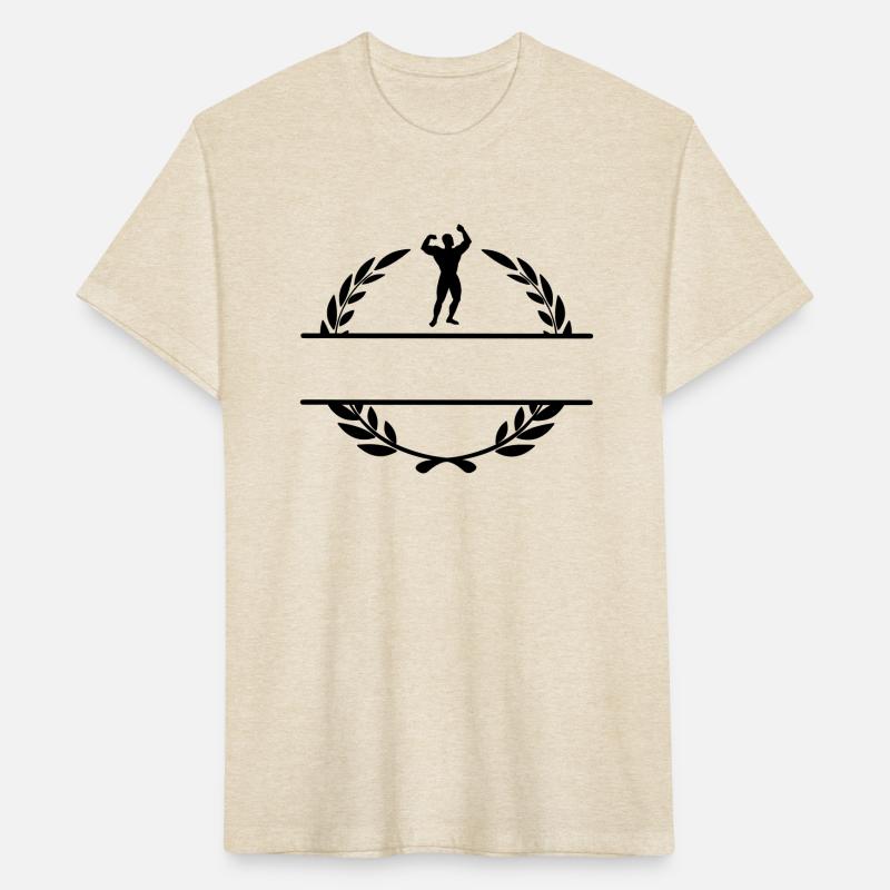 Bodybuilder in laurel wreath