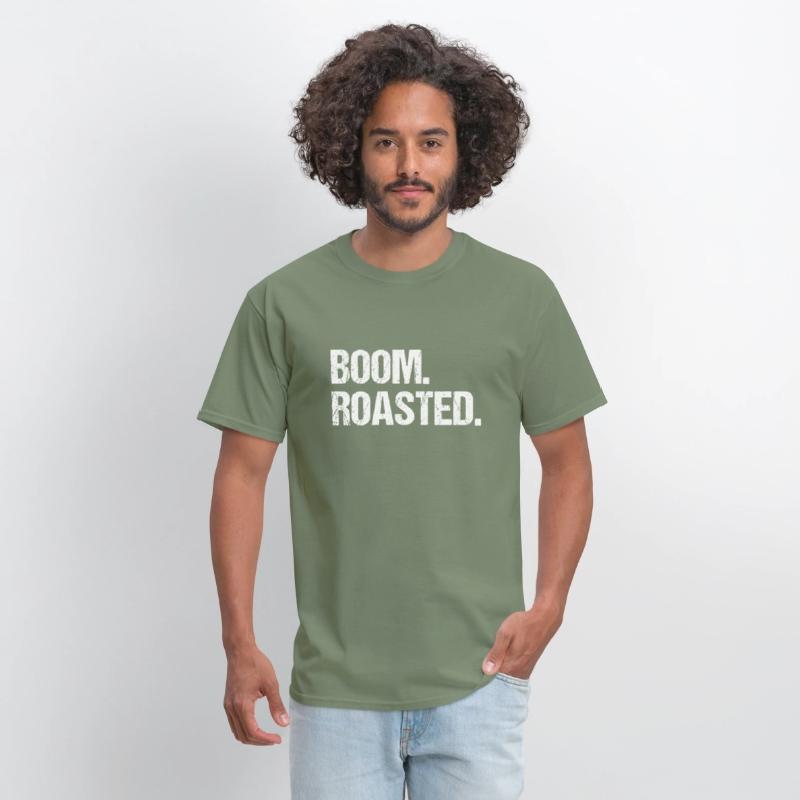 Boom Roasted Distressed Saying