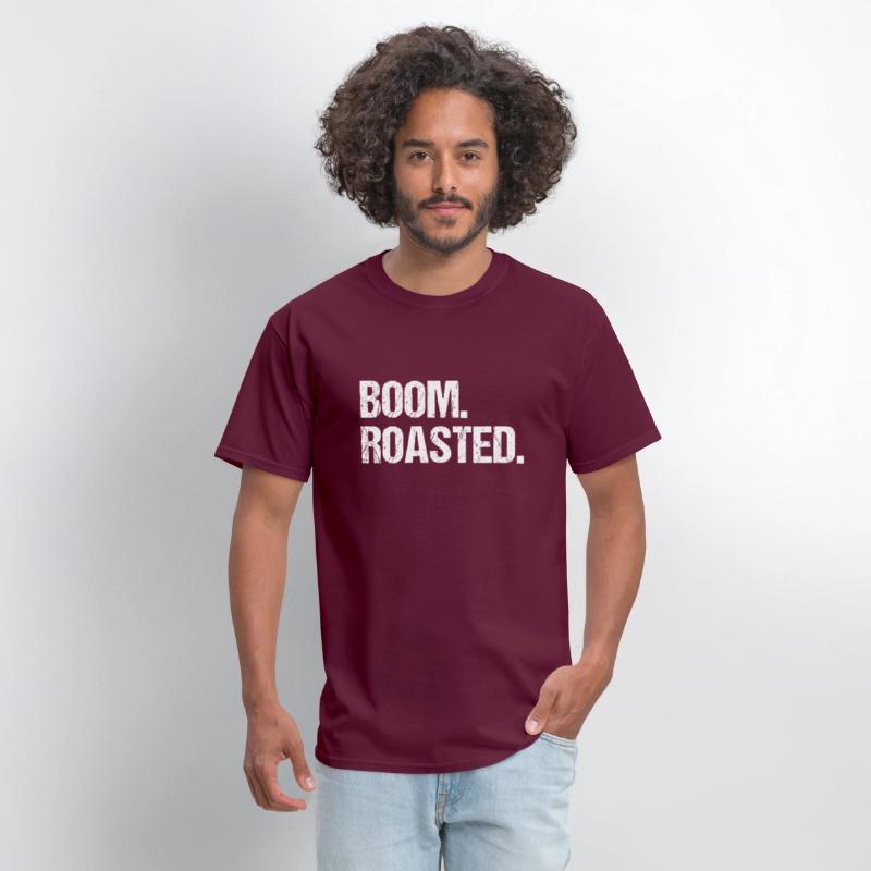 Boom Roasted Distressed Saying