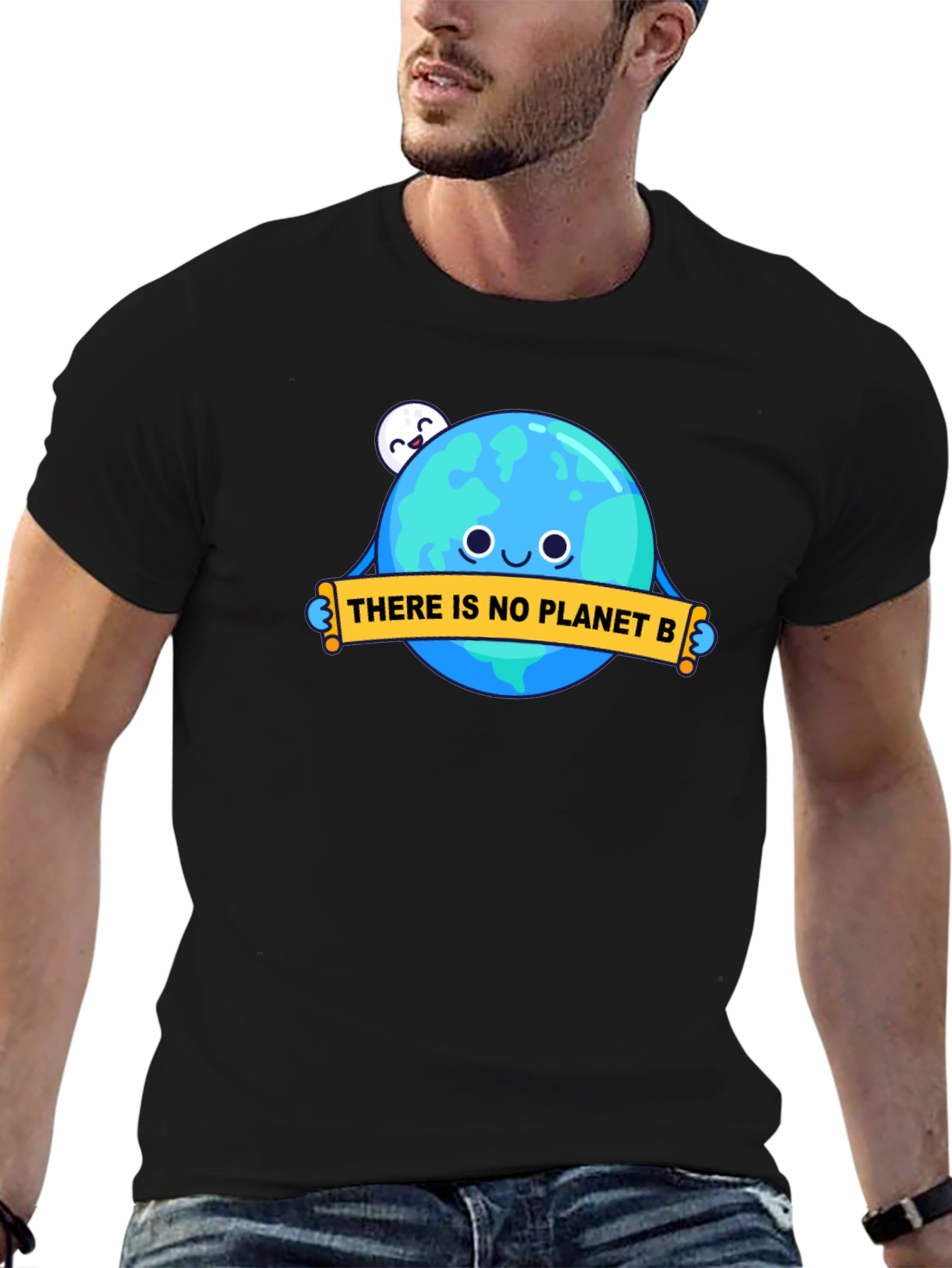 Planet B Earth Graphic Tee - Black