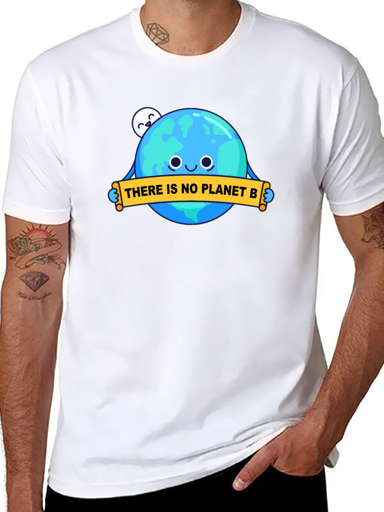 Planet B Earth Graphic Tee - Black