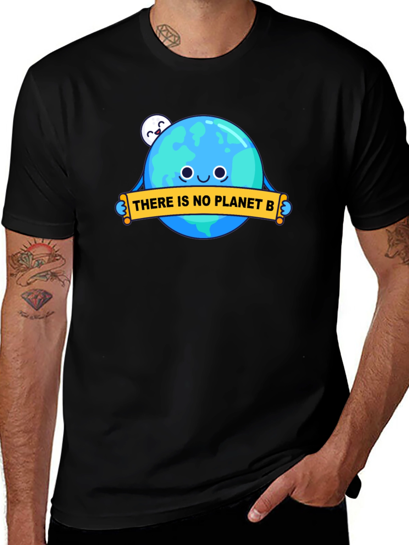 Planet B Earth Graphic Tee - Black