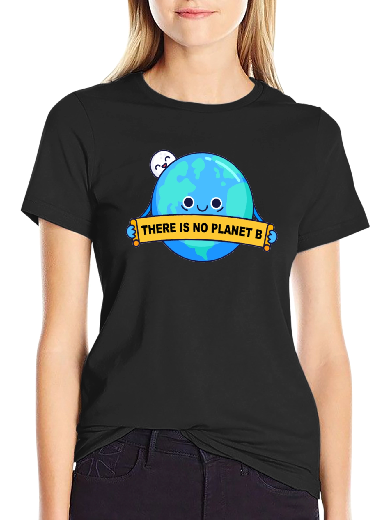 Planet B Earth Graphic Tee - Black