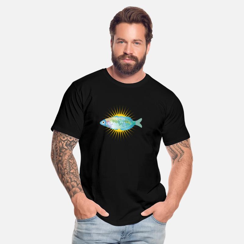 bright fish in soft pastel colors