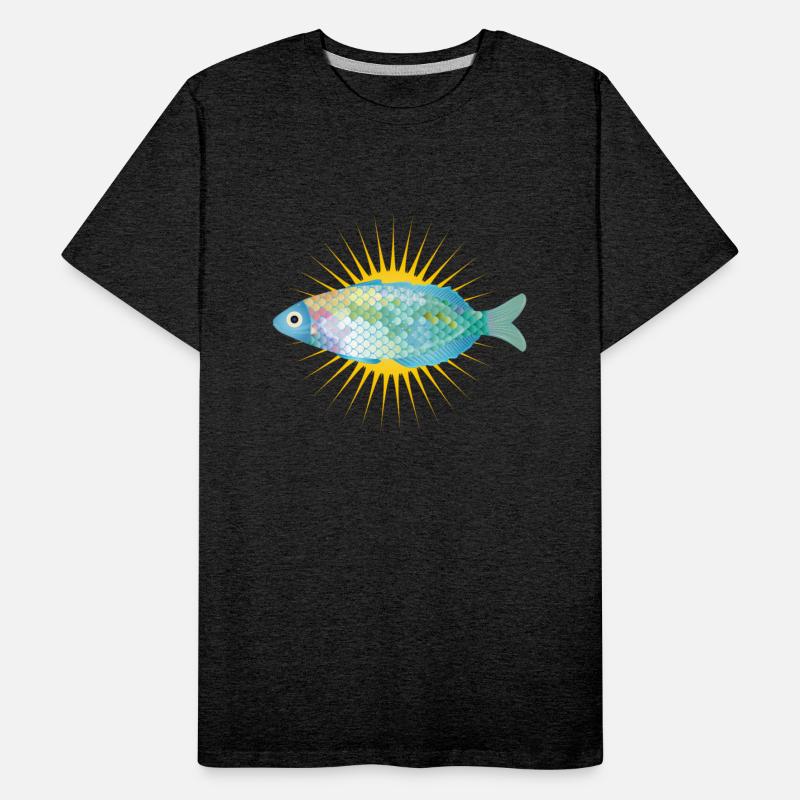 bright fish in soft pastel colors