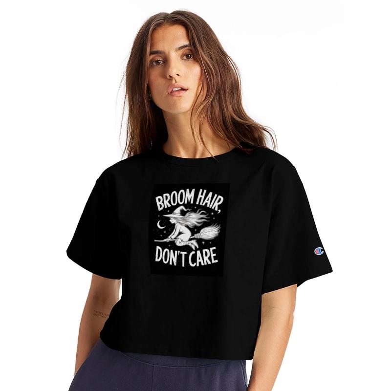 Broom Hair Don't Care broomstick crescent moon