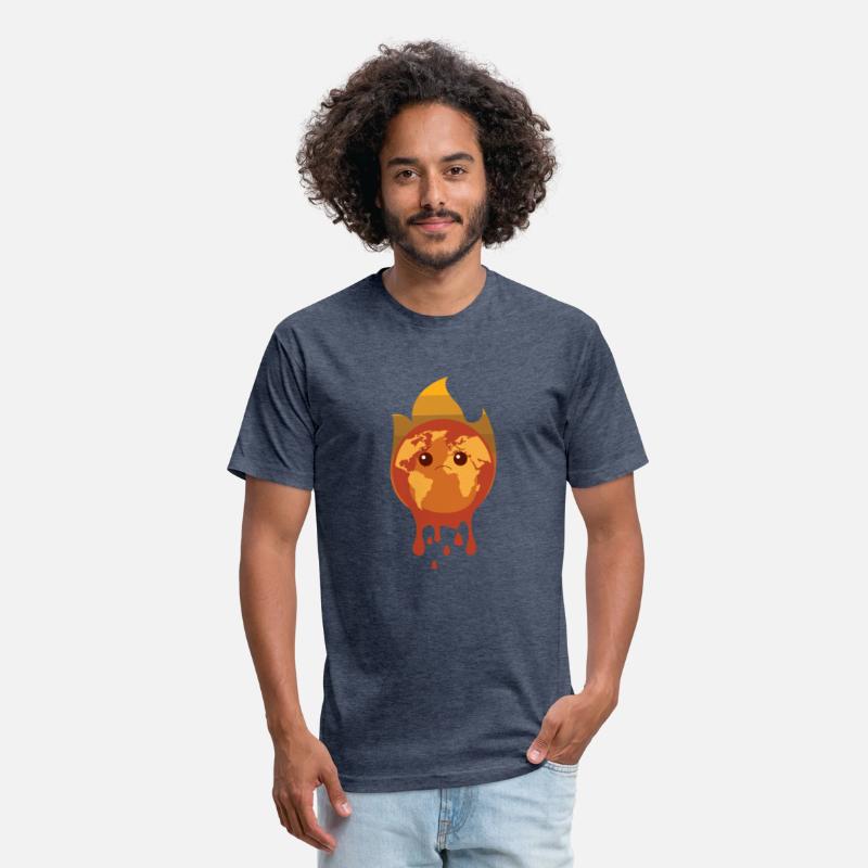 Burning Mother Earth Sad Face Planet