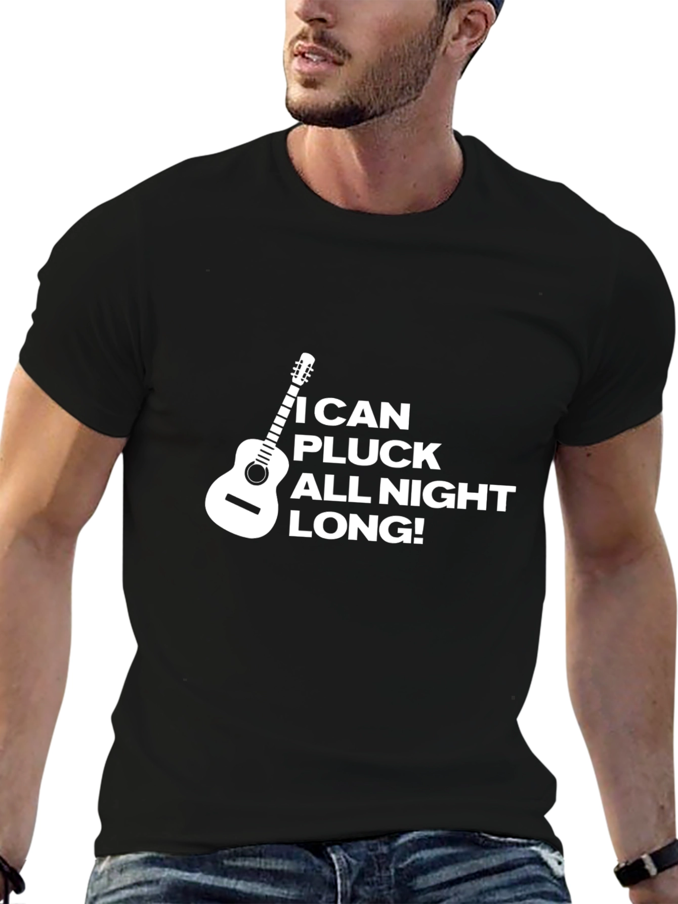 I Can Pluck All Night Long Black T-Shirt
