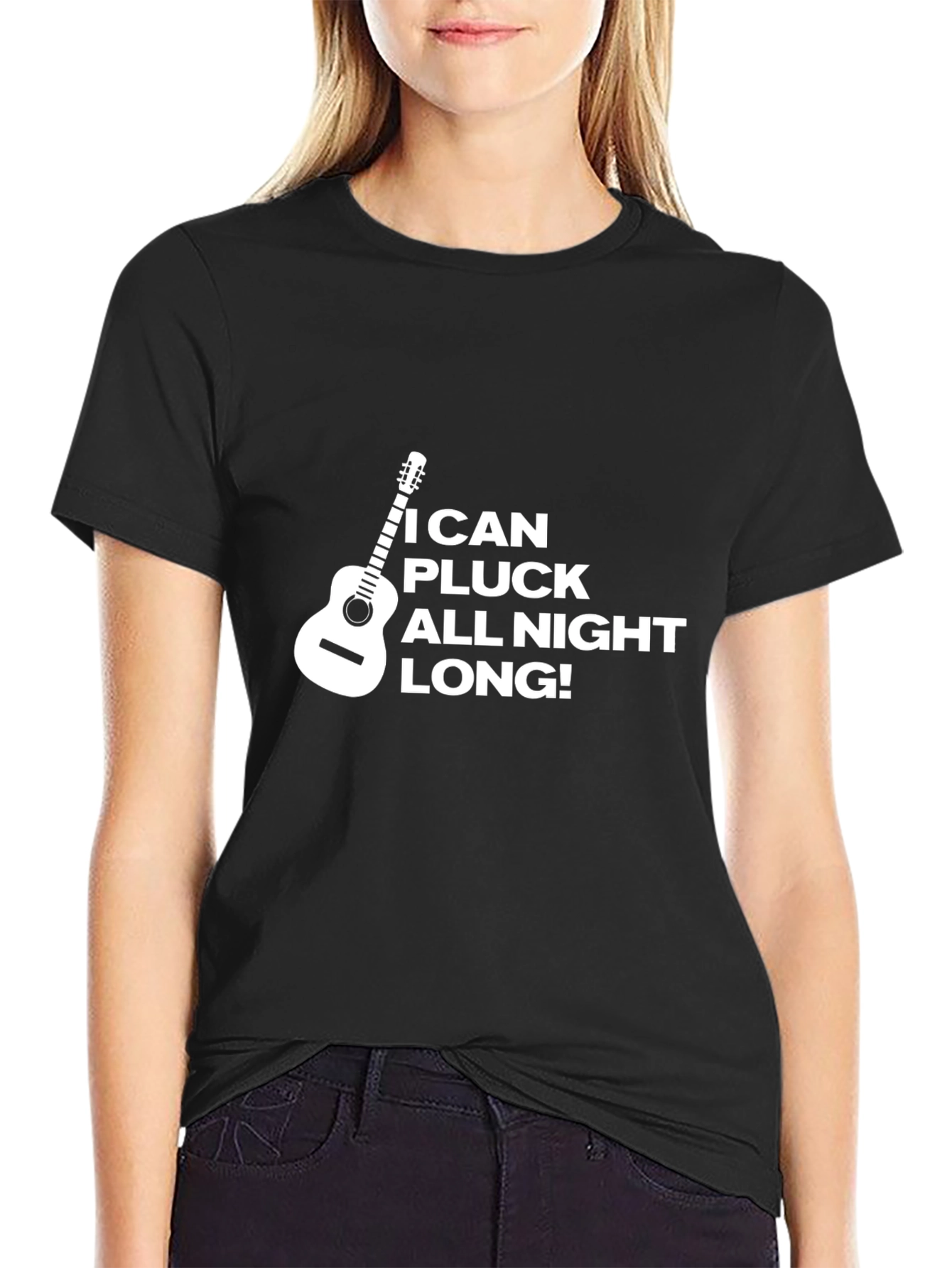 I Can Pluck All Night Long Black T-Shirt