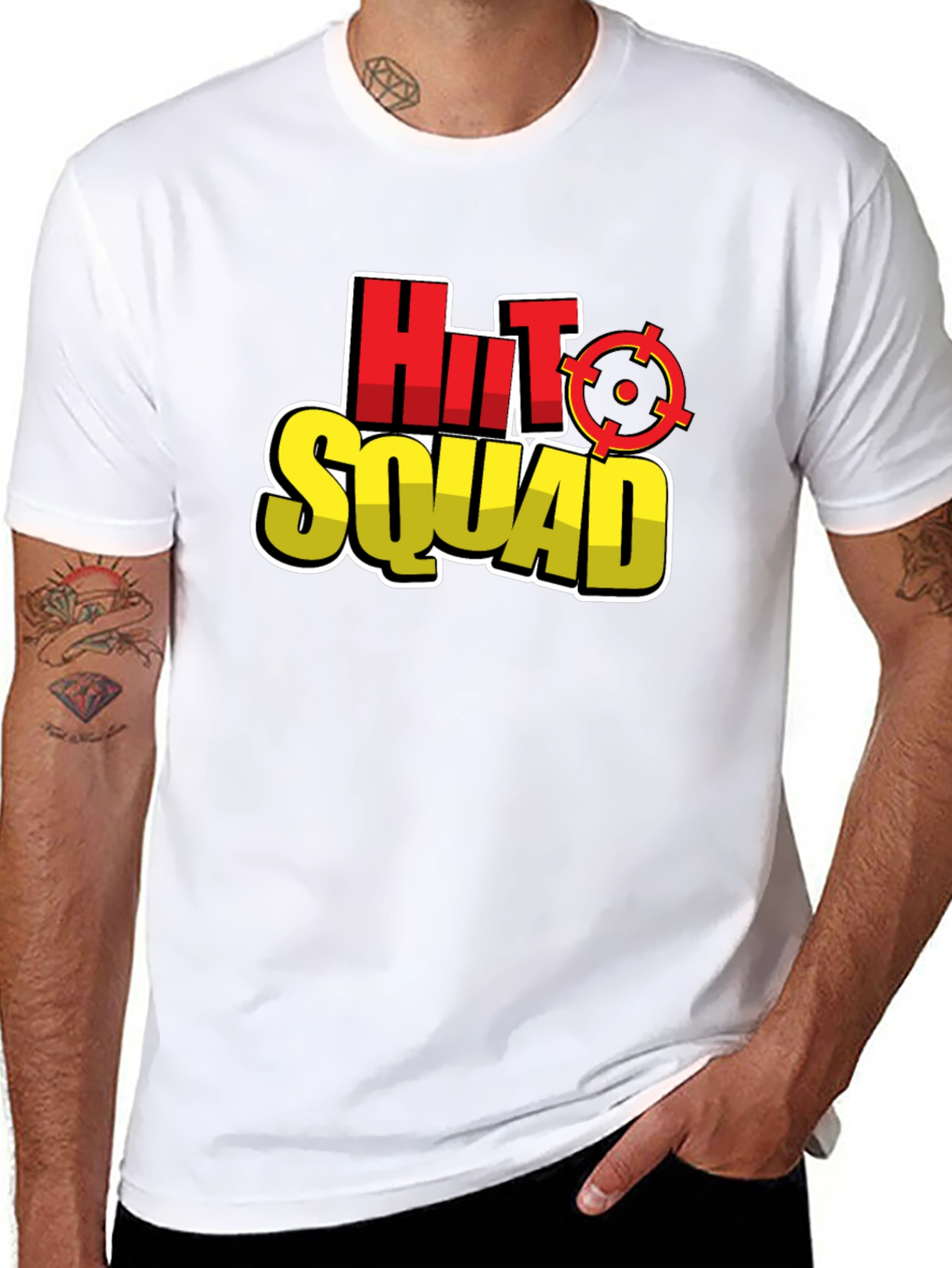 Hit Squad Graphic Tee - Black Cotton T-Shirt