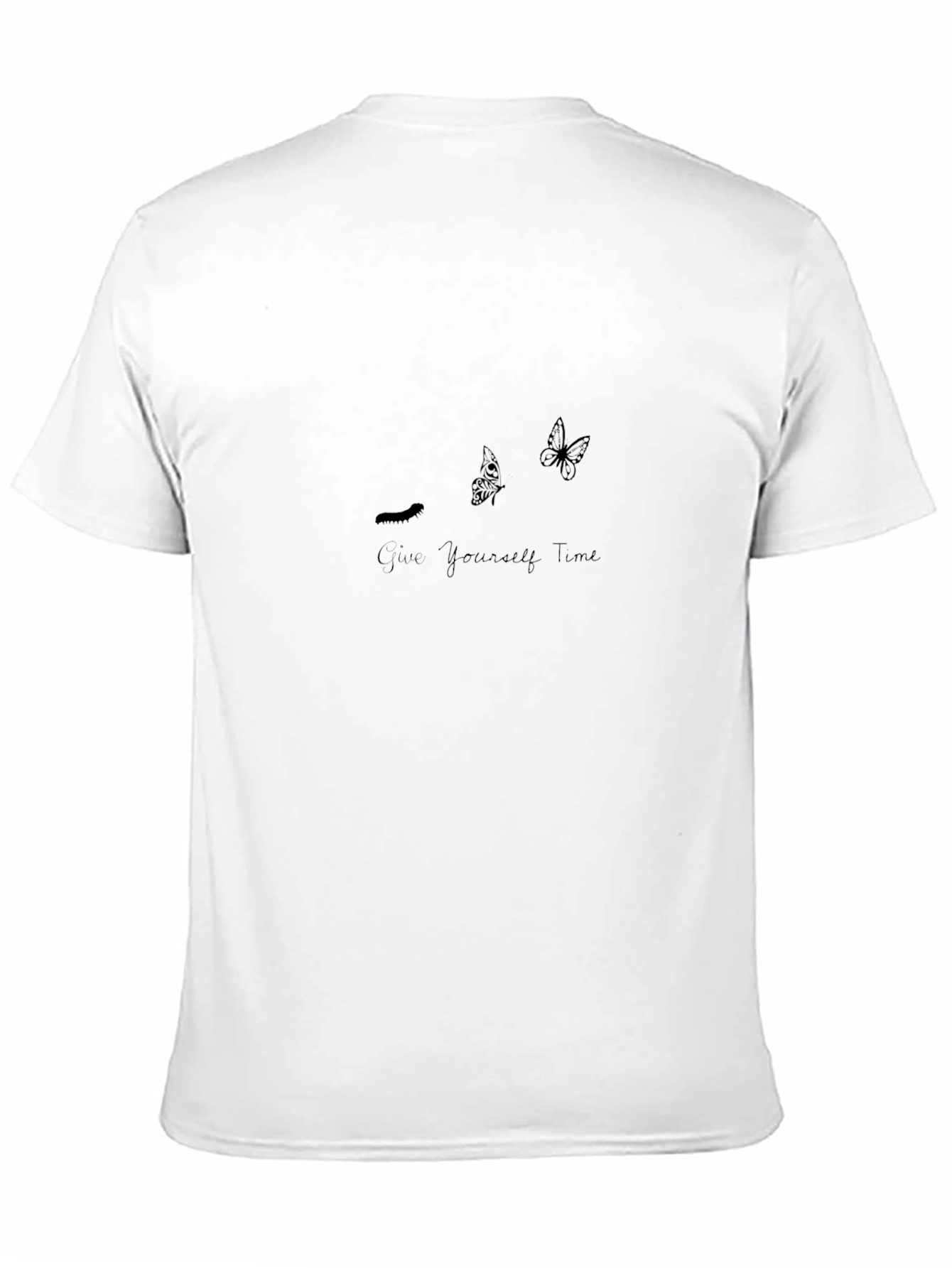 Black Give Yourself Time Butterfly Graphic Tee