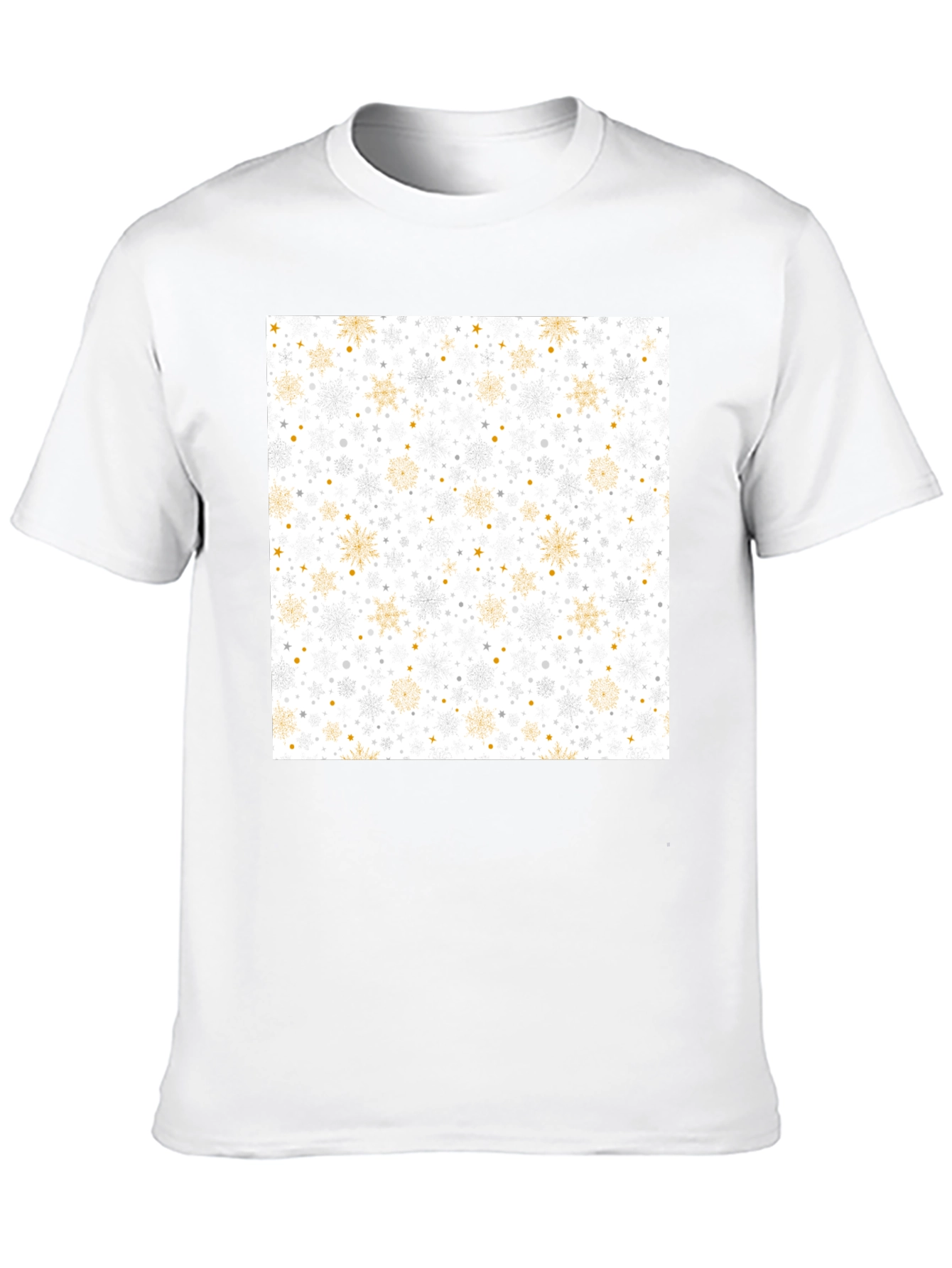 Festive Snowflake Pattern Tee - Holiday Style