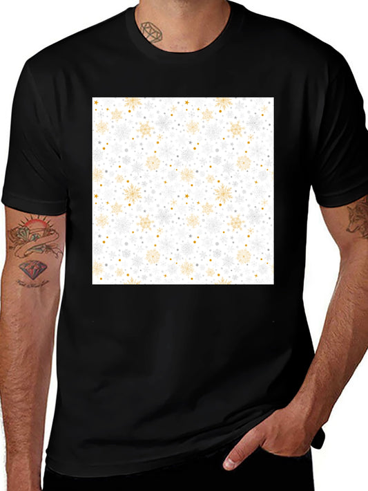 Festive Snowflake Pattern Tee - Holiday Style