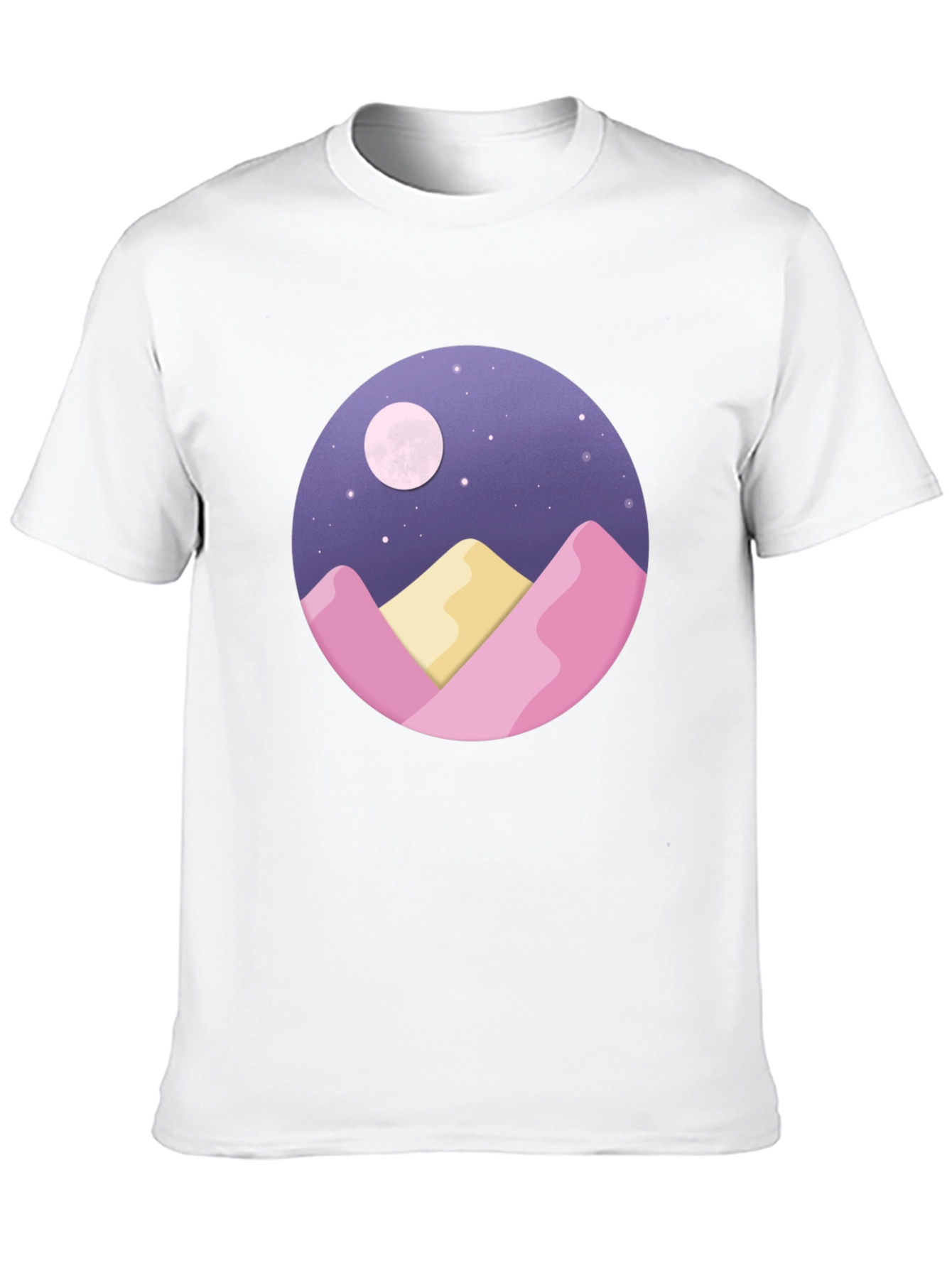 Moonlit Mountain Graphic Tee - Black