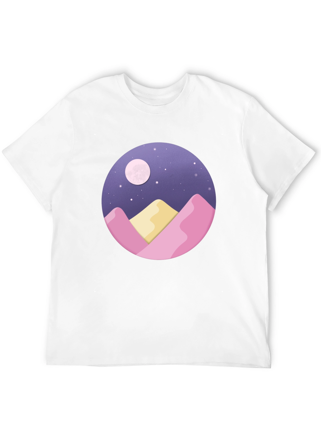 Moonlit Mountain Graphic Tee - Black