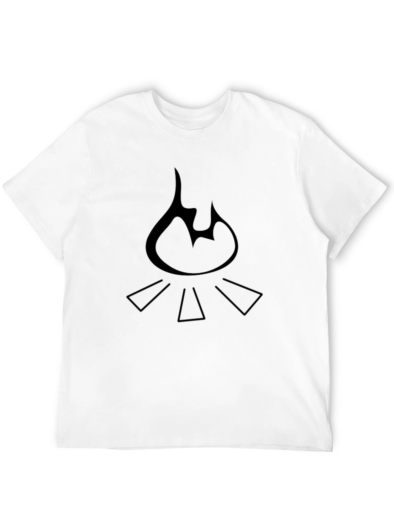 Campfire Graphic Tee - Black Cotton Comfort