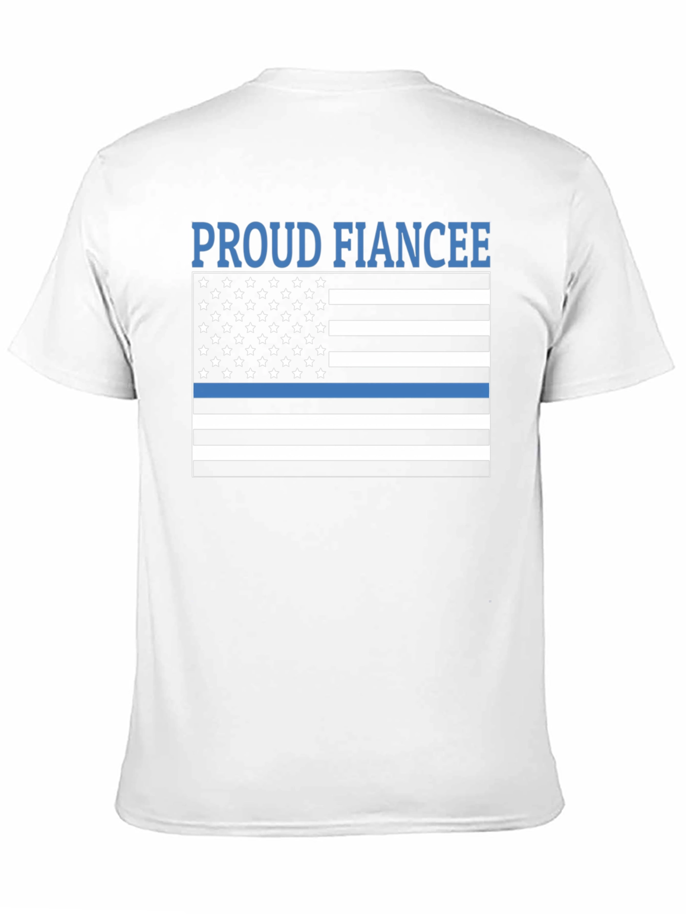 Proud Fiancee Thin Blue Line Flag T-Shirt
